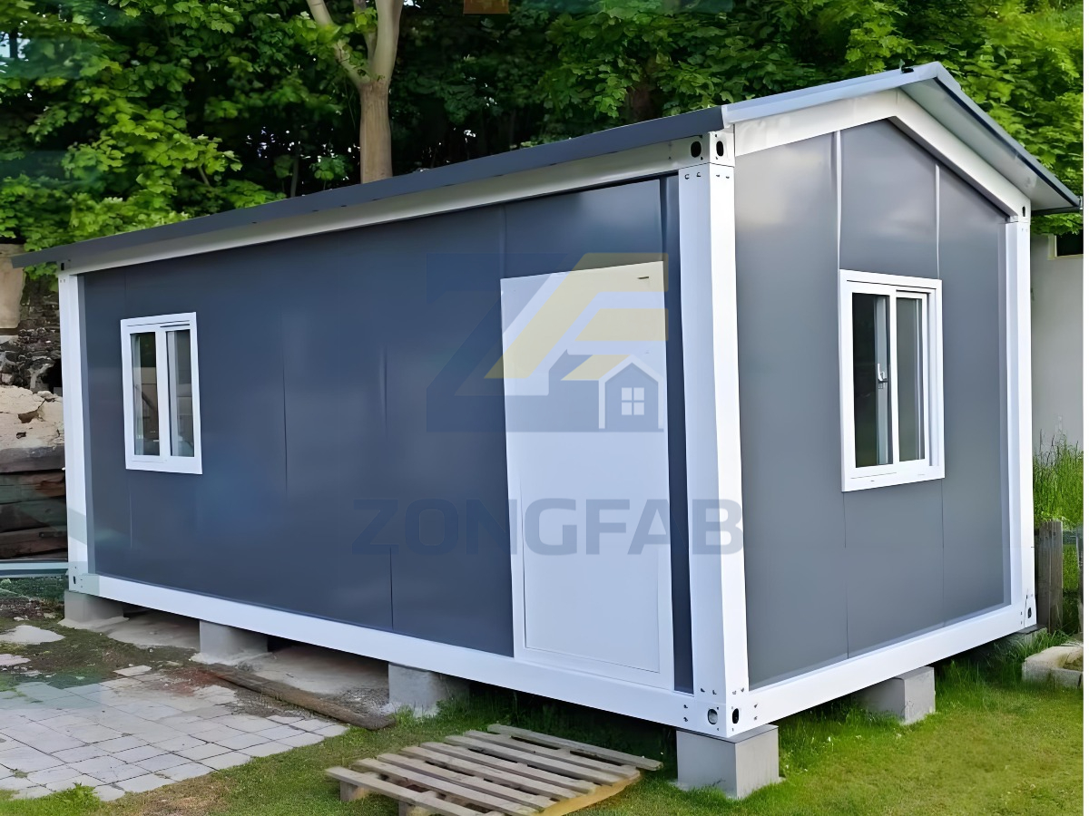a roof container house b
